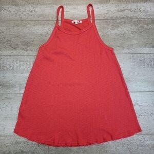 Sundry Coral Modal Revolve Long Ribbed Tank Top Size Small